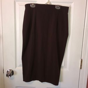 Brown pencil skirt